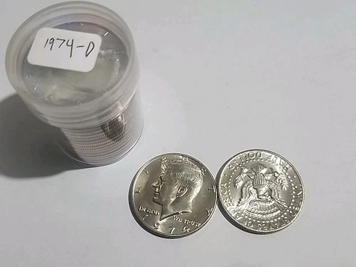 1974 D KENNEDY 50C Half Dollar Roll 20 Coins UNc From Mint Set Free Shipping
