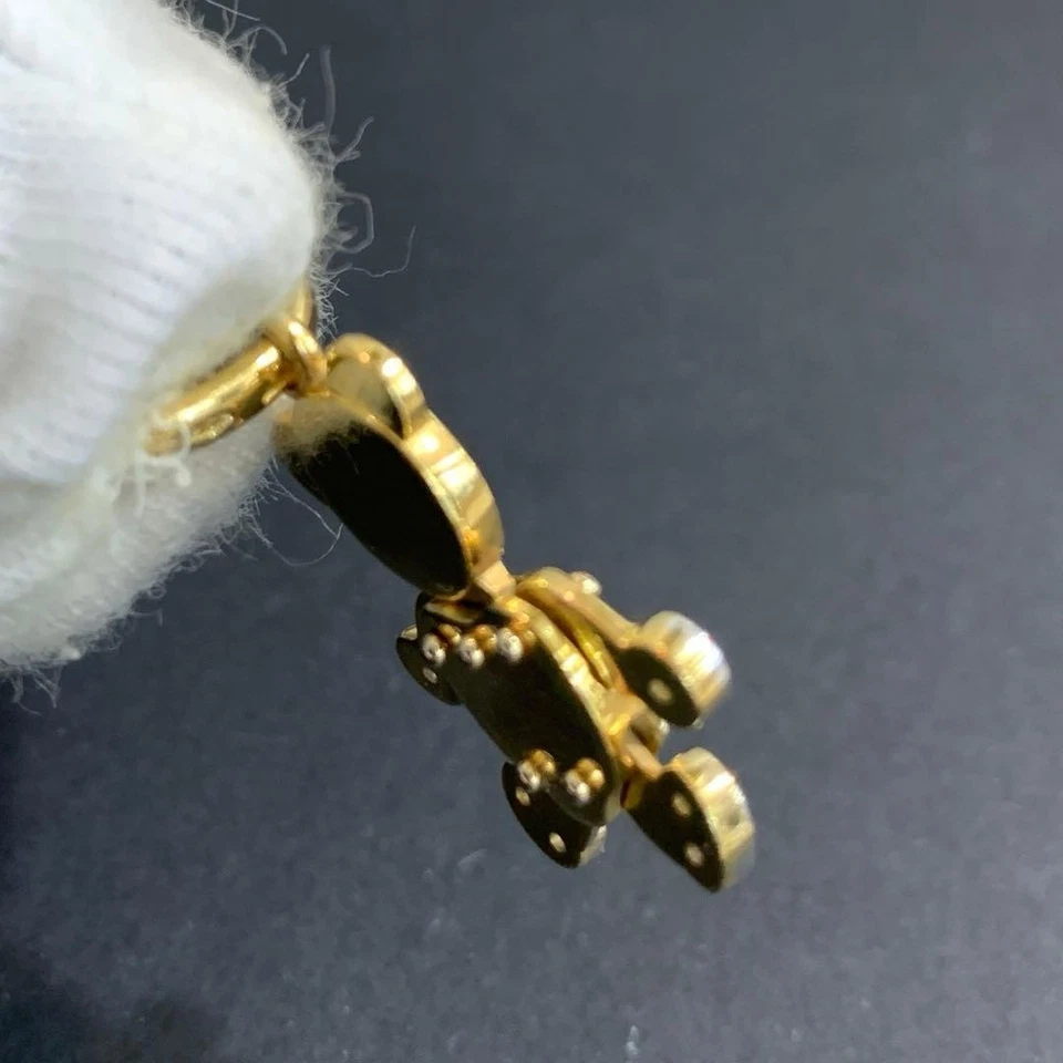 Pingente Berloque de Urso de Pelúcia Pomellato Orsetto Ouro Amarelo 18k Diamante Animal Superior - Imagem 4 de 4