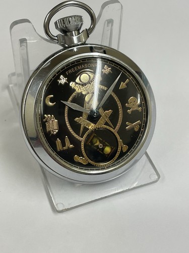 Reloj de Bolsillo Cronógrafo Vintage y Automatón Masónico Código Postal 👀 - Imagen 3 de 11
