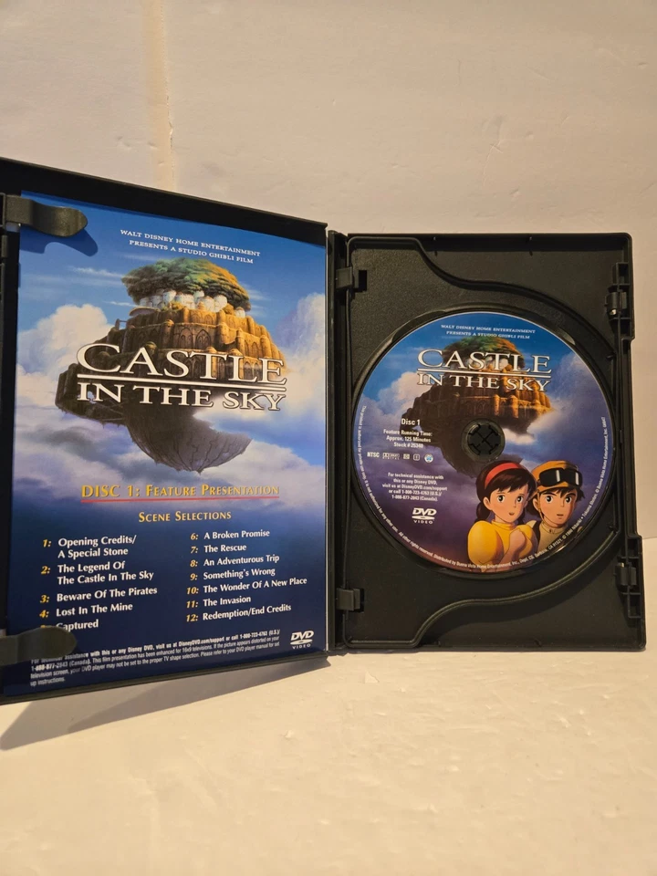 Castle in the Sky DVD Studio Ghibli Disney Japan Animation Hayao Miyazaki Tested - Image 3 of 4