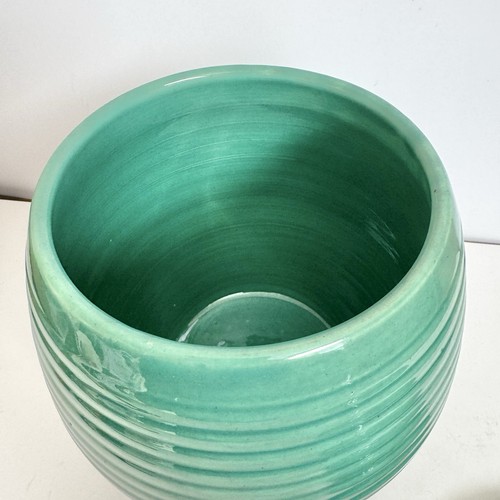 Old Bauer Pottery RINGWARE Jade Green Cookie Jar Vintage Ring USA Beehive - Picture 7 of 20