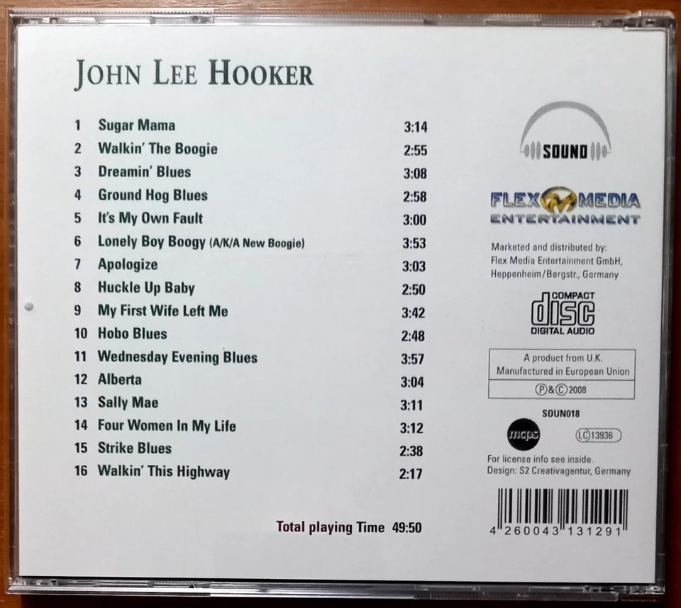 CD von John Lee Hooker, "Sally Mae" - Bild 4 von 4