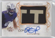 2018 Leaf Trinity Patch Auto Dante Pettis #PA-DP1 Patch Auto 7m3