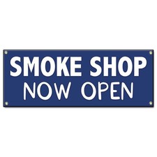 Smoke Shop Now Open Banner Concession Stand Food Truck Single Sided