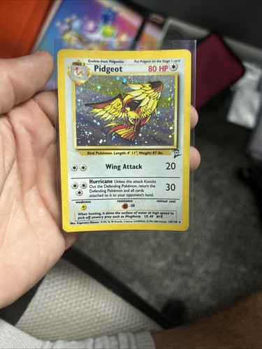 Pokémon Pidgeot Holo Rare Base Set 2  14/130 Mod Play