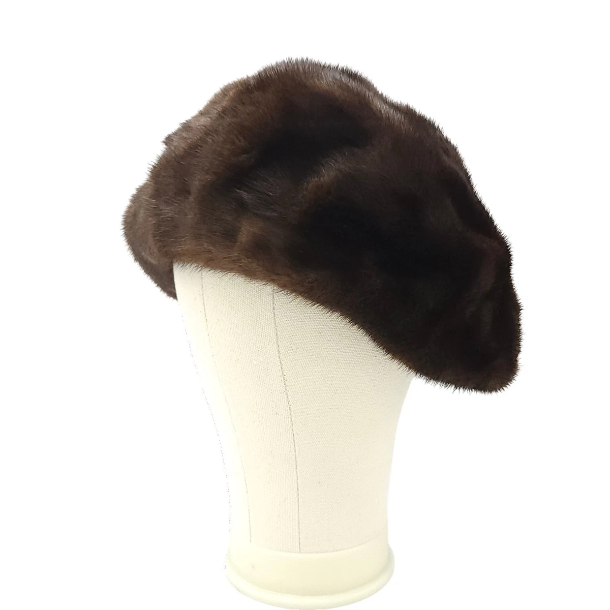Vintage Mr Sheldon Genuine Fur Hat Dark Brown Black Women\'s Winter Pillbox USA Vintage Black Lamb Fur Pillbox Hat, Vintage Hat, Vintage  main image 4