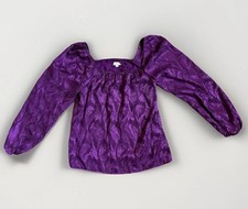 Mason & Belle Women’s Floral Blouse Size S Purple Long Sleeve Lined Career Top