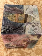 Vintage Square Croscill Tissue Box Cover/Holder Home Fashion