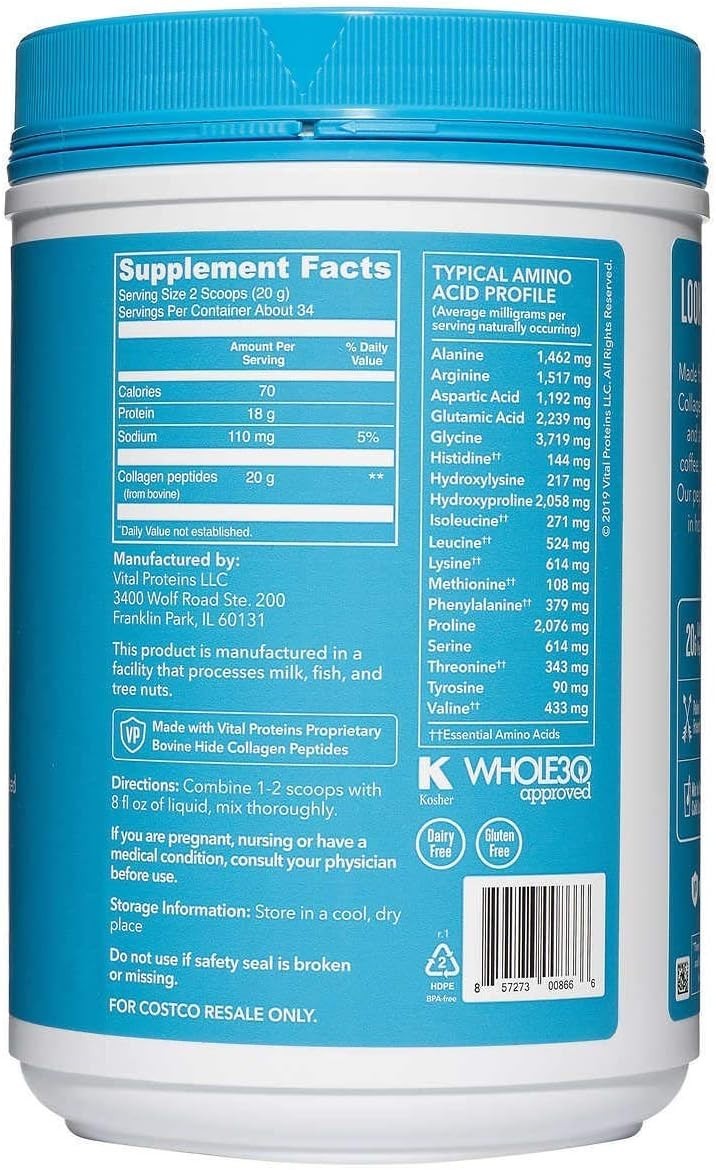 Vital Proteins Collagen Peptides Powder Unflavored 24 oz Expires 2029 ...