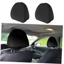 2PCS Universal Car Front Seat Headrest Cover, Stretchy Fabric Breathable Fully