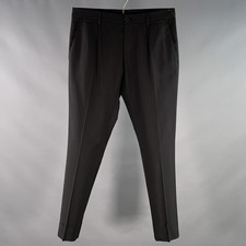 DOLCE & GABBANA Size 30 Black Wool Blend Zip Fly Dress Pants