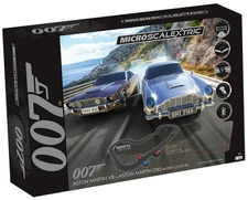 Micro Scalextric "Aston Martin V8 vs DB5" 007 James Bond 1:64 Slot Car Set G1171