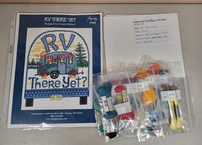 RV There Yet #2960 by Ursula Michael Sampler With 16ct Aida & Floss