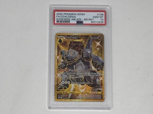 2020 Pokemon Darkness Ablaze Coalossal Secret Rare 198/189 PSA 10 Gem Mint