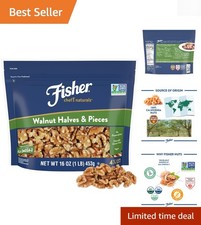 Walnut Halves Pieces 6 oz, 00 California Unsalted Walnuts for Baking Coo...