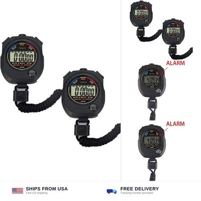Pgzsy 2 Pack Multi-Function Electronic Digital Sport Stopwatch Timer, Large D...