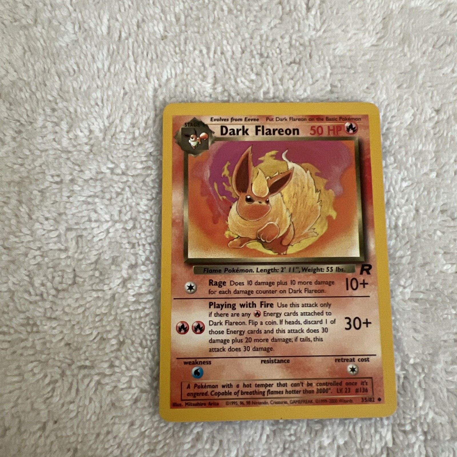 DARK FLAREON - Team Rocket - 35/82 - Uncommon - Pokemon Card - Unlimited - NM