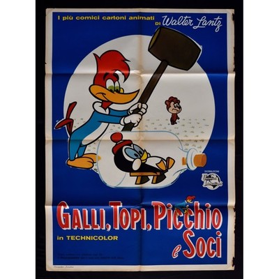 Werbeplakat Gallier Mäuse Klopfspecht E Eastern Walter Lantz Animation Cartoon