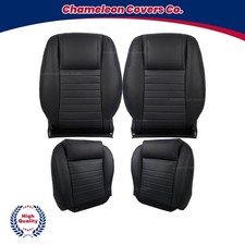 Driverpassenger Fit 2005-2009 Bottomtop Ford Mustang Gt Leather Seat Cover Blk