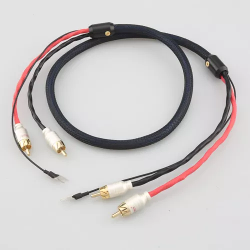 4-adriges abgeschirmtes Hi-Fi-Audiokabel 2 Cinch 2 Cinch-Phono-Tonarmkabel - Bild 5 von 9