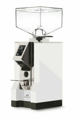Eureka New Mignon SPECIALITA Espressomühle 55mm Scheibenmahl * Weiß Chrom 16CR