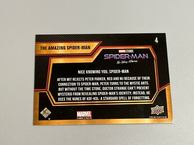 2023 Upper Deck Spider-Man No Way Home The Amazing Spider-Man Blue