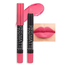 evpct DNM 1Pcs Pink Matte Lipstick and Lip Crayon Liner Pencil Pen Set for Women