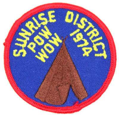 1974 Pow Wow Sunrise District California Inland Empire Council Patch CA BSA