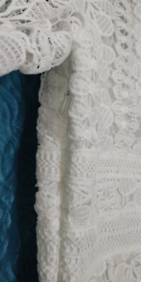 knee length dresses for ladies Farida White Lace Maxi Dress main image 0
