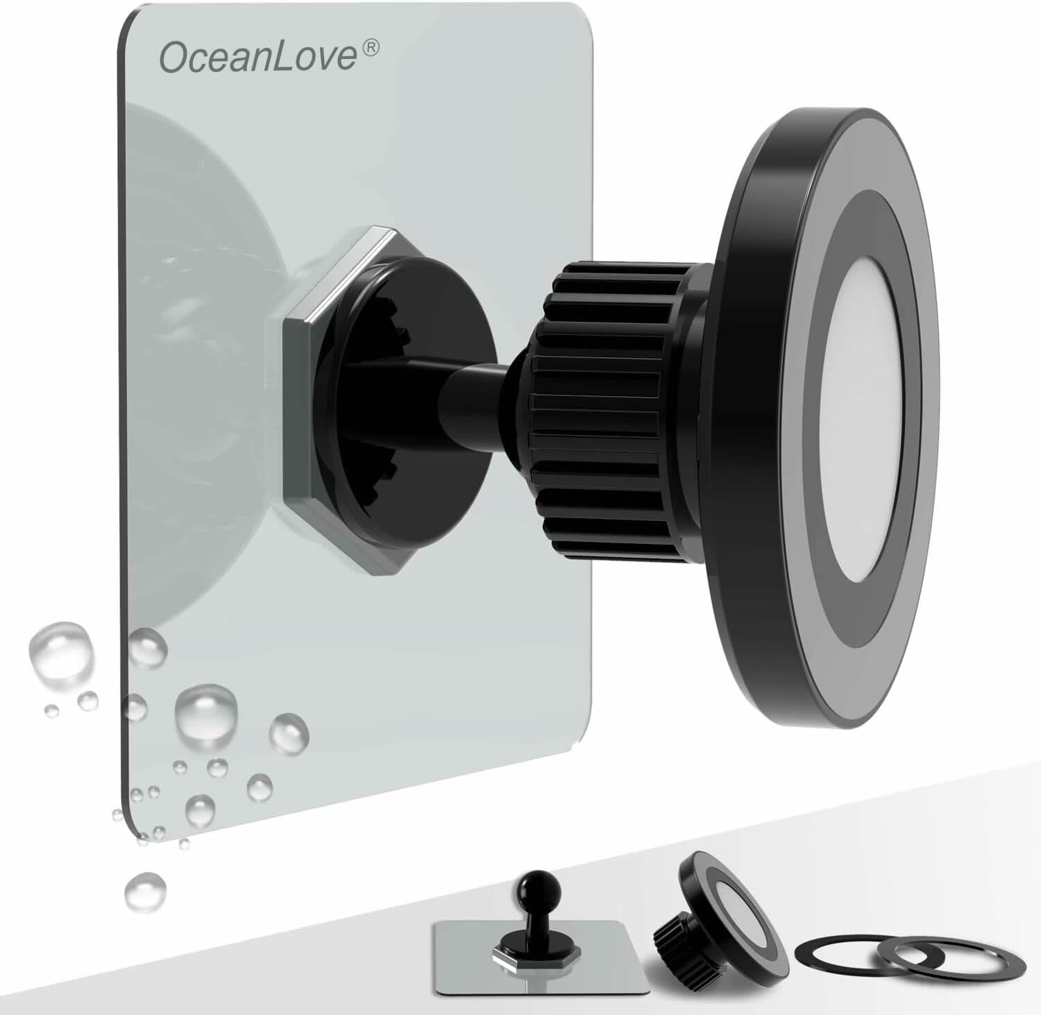 For Wall Mount Magnetic Phone Holder Self Adhesive Rotatable Ball Waterproof