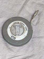 VTG White Steel Tape Measure by Lufkin HW50 50' Made in USA