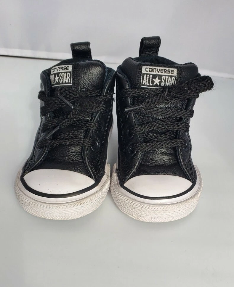 Infant leather clearance converse high tops