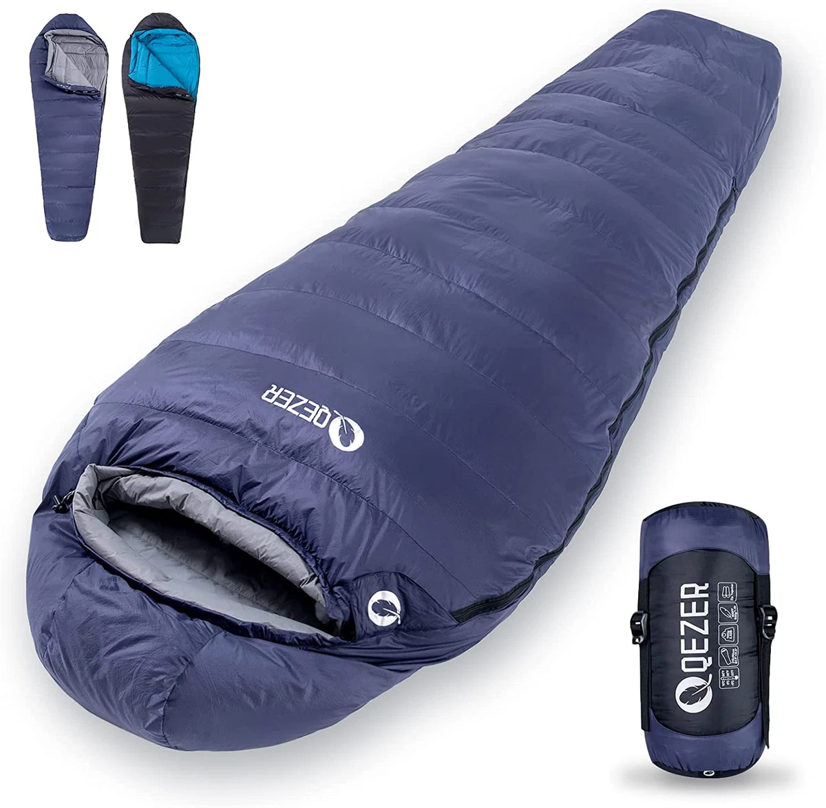 Down Sleeping Bag for Adults 0°F 10°F 15°F 20°F 32°F Backpacking Sleeping  Bag Wi | eBay