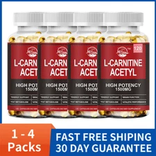Acetyl L-Carnitine 1500mg Capsules Strong Fat Burner Weight Loss Antioxidant