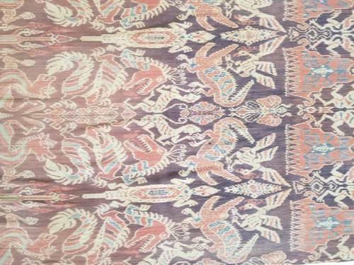 Antique Indonesian Handwoven Sumba Ikat Vertical Seam Wall Hanging 292x121cm - Picture 7 of 12