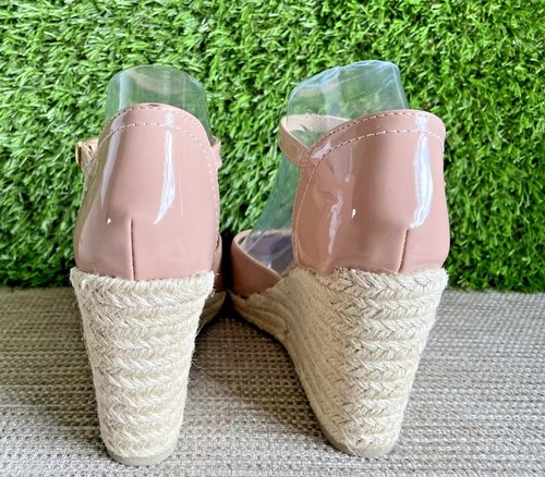 M&S Collection Rose Patent Espadrilles Wedge Shoes UK Size UK 5 - Picture 6 of 11