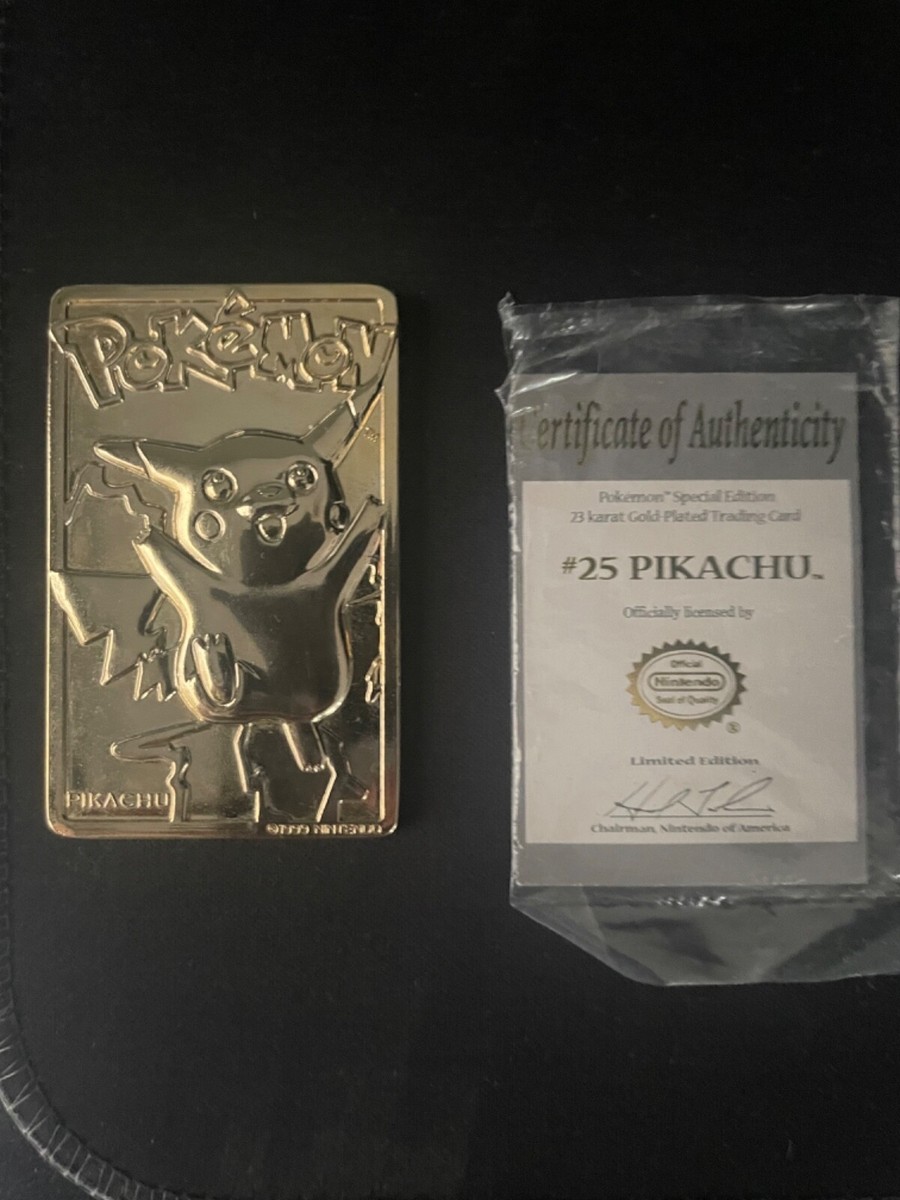 1999 Burger King 23k Gold-Plated Pokémon Trading Cards With