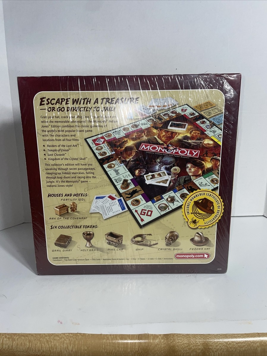 Indiana Jones Monopoly Board Game - Wood Box Crate in