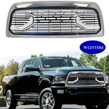 Chrome Big Horn Front Grille Fits for Ram 2500 3500 2010-2018 W/Letters