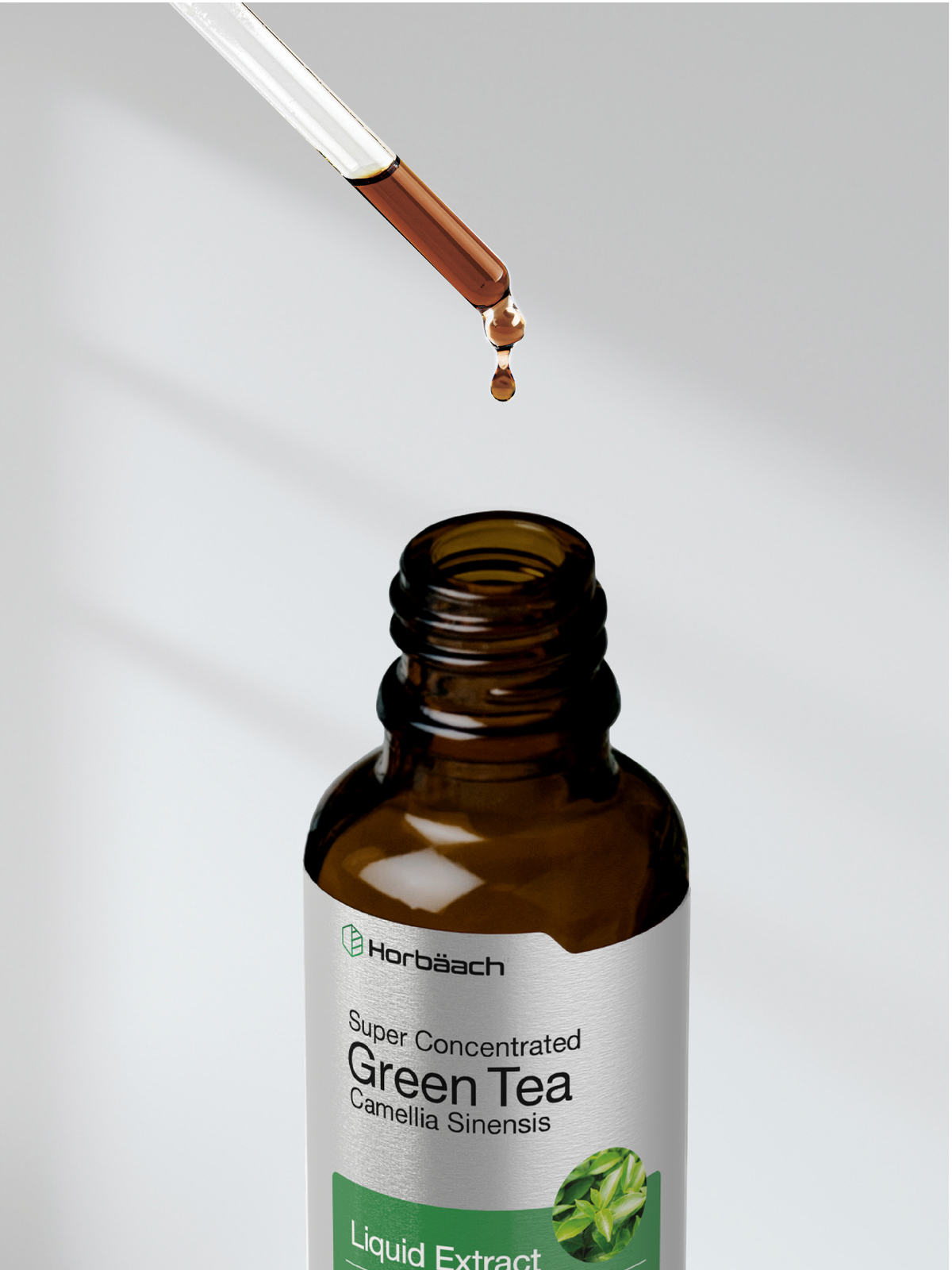 Green Tea Liquid Extract | 2 fl oz | Alcohol Free | Vegetarian | by Horbaach