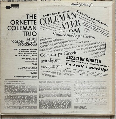 The Ornette Coleman Trio - At The Golden Circle Stockholm Vol. 1