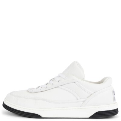 68181 auth CHANEL white leather 2021 21S LOW TOP Sneakers Shoes