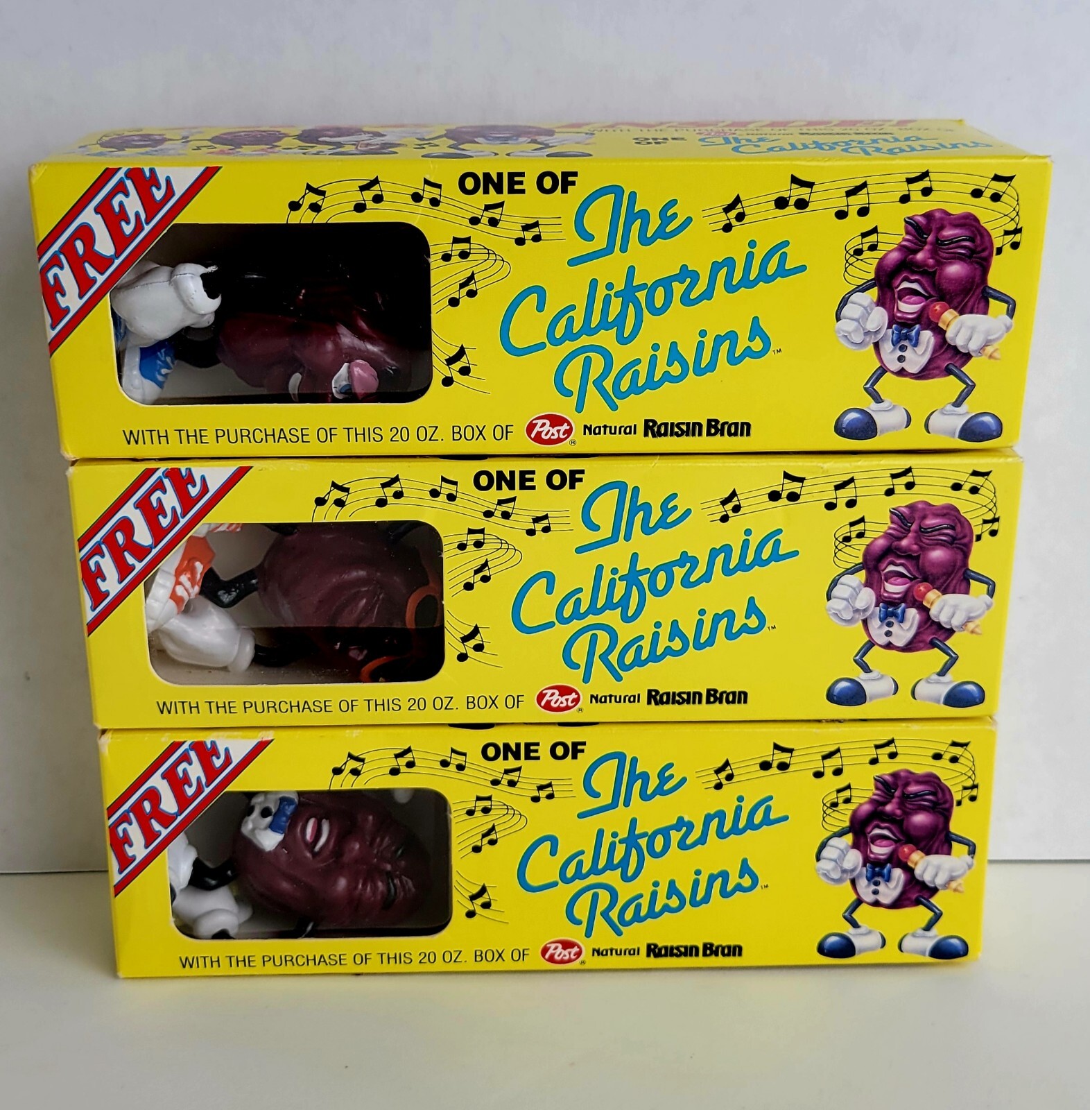 Vtg California Raisins April May June 1989 NEW Figures In Boxes Lot Of ...