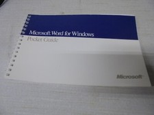 Pocket Guide for Microsoft Word Windows Vintage spiral early 90s