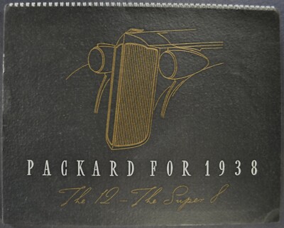 1938 Packard 12 Super8 Brochure Roadster Victoria Coupe Sedan Excellent Original