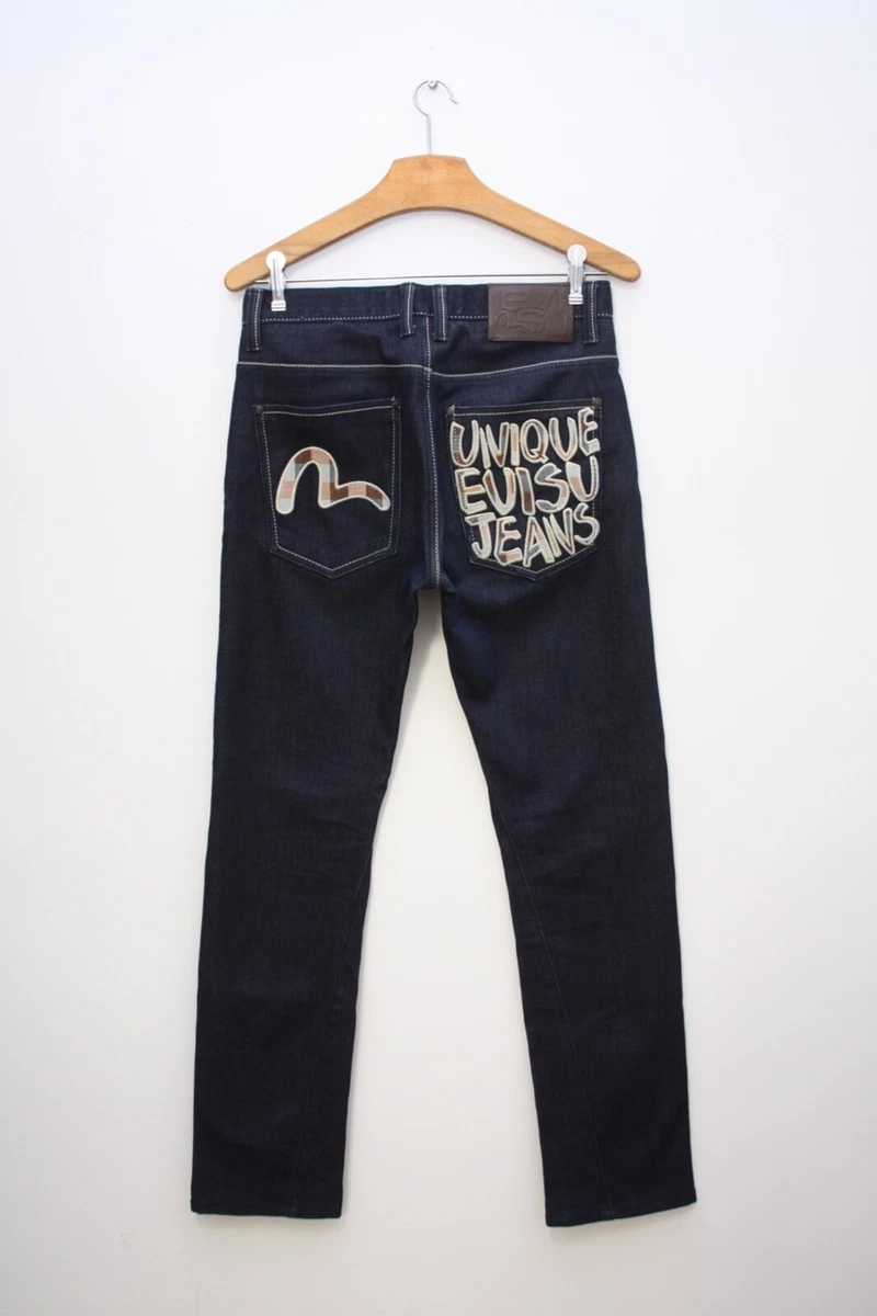 EVISU Unique Jeans Navy Blue Denim Size 30 | eBay