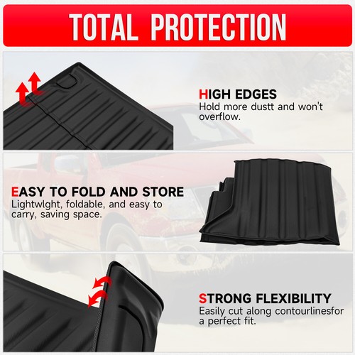 Truck Bed Mat For Ford Maverick XLT 20222024 AllWeather TPE Bed Liner