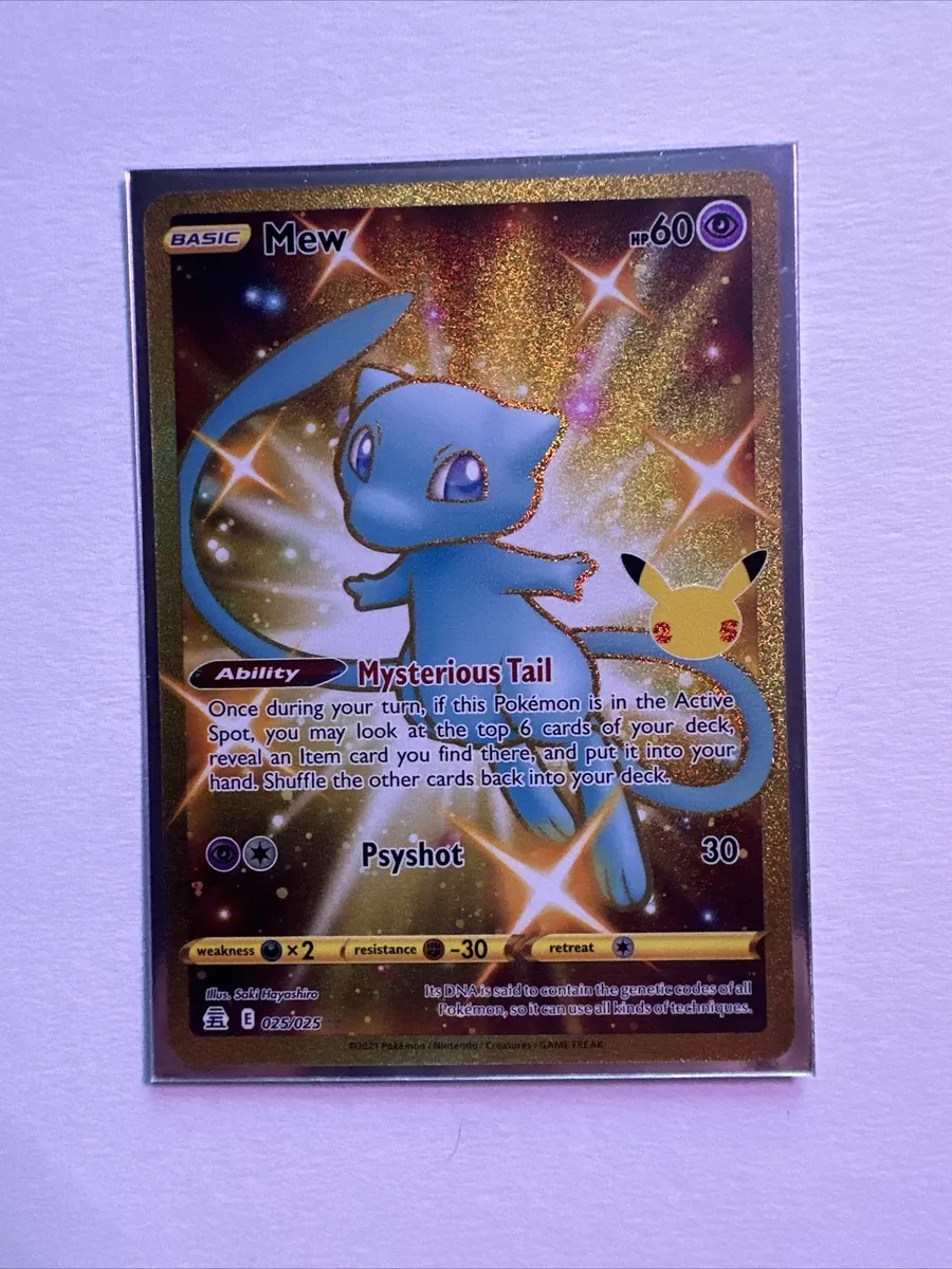 2021 Pokemon Celebrations Shiny Mew Gold Holo 25/25