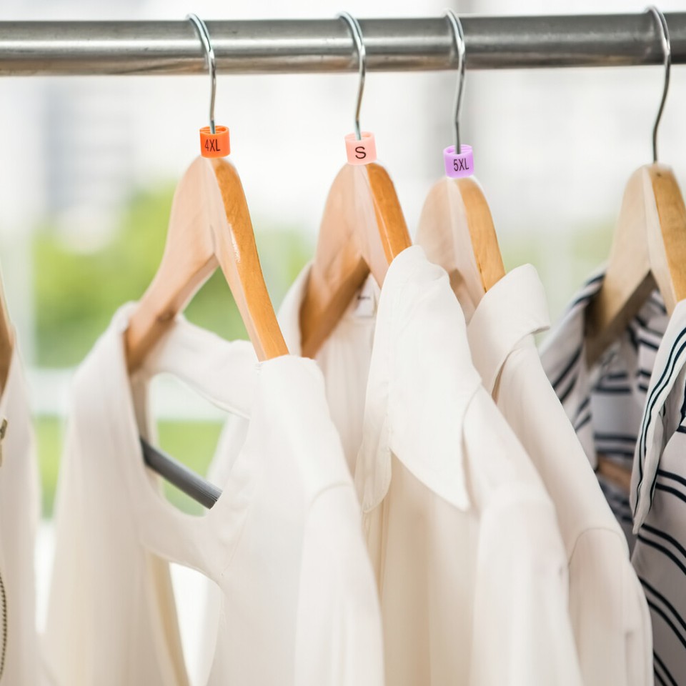 200 Pcs Clothes Hanger Classification Tag Size Marker Buckle Number