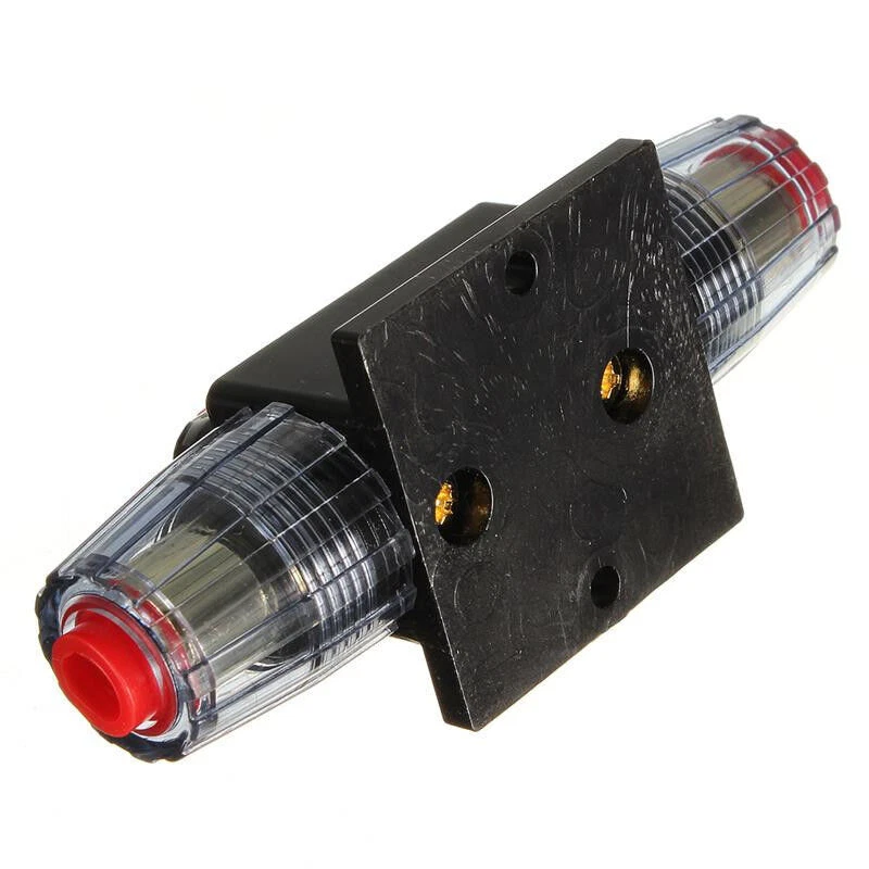 Disyuntor en línea DC 12V 60A fusible protección estéreo/audio automático para automóvil 60 AMP Foto 3 de 4